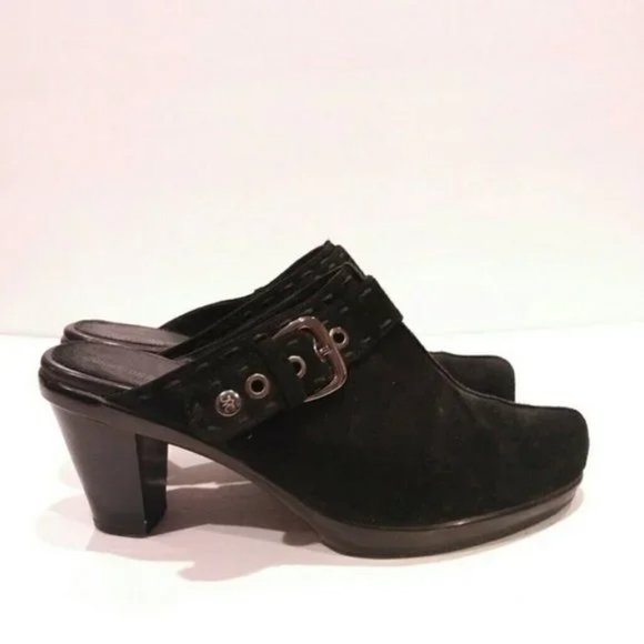 Johnston & Murphy Women's Black Suede Mule Clog Shoes 8.5 #249 - Picture 4 of 6